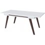 Balder matbord 145-185 cm - Vit/wenge brun