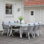 Virya utematgrupp med 6 st Virya stolar - Gr/Vit
