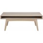 Marte soffbord med frvaring 130 x 70 cm - Vitpigmenterad ekfanr