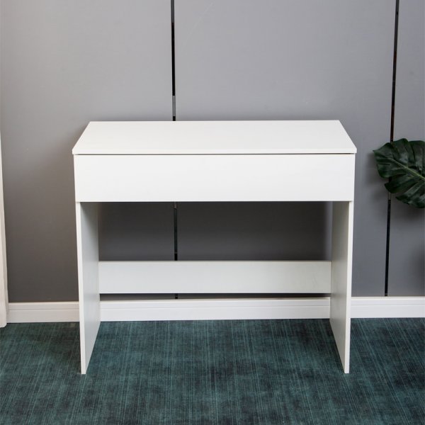 Witte kaptafel met opbergruimte 90 cm breed Witte kaptafel met opbergruimte 90 cm breed