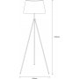 Tripod golvlampa - Vit/rd