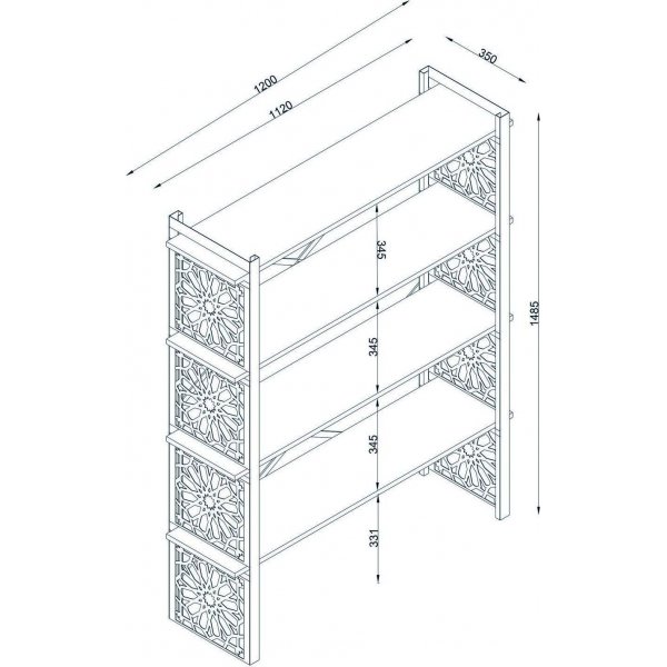 Sultan boekenkast - Walnoot Sultan boekenkast - Walnoot
