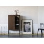 Edge monterat vitrinskp i smoked oak + Textilskydd fr mbler