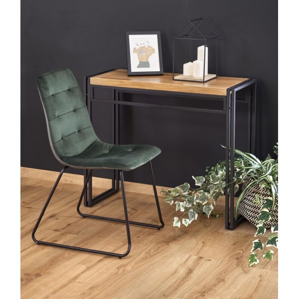 Console Dorine 90 x 35 cm - Chêne/noir Console Dorine 90 x 35 cm - Chêne/noir