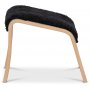 Frank fotpall i frskinn scandinavian dark grey - Oljad ek