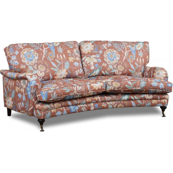 Spirit 3-sits svngd howard soffa i blommigt tyg - Eden Parrot Terracotta