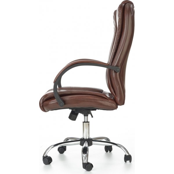 Chaise de bureau Bojan - Marron fonc (cuir artificiel)