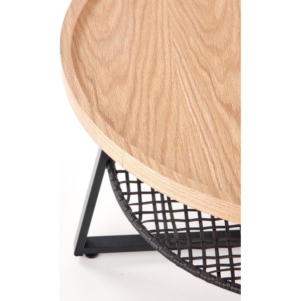 Table basse Valentin Ø80 cm - Chêne/noir Table basse Valentin Ø80 cm - Chêne/noir