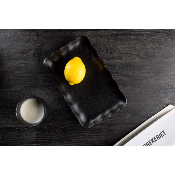 Wabi sabi schaal 24 x 15 cm - Zwart