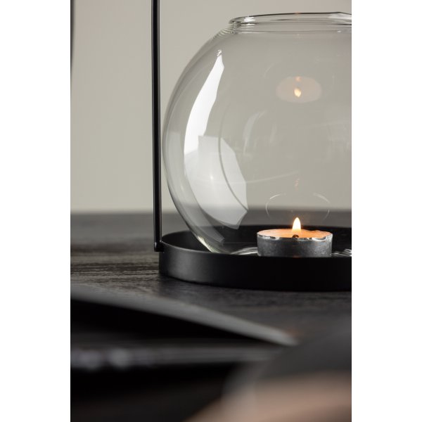 Flora lykta 22 x 14 cm - Svart