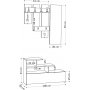 Vesty hallmbel - Ljus mocka/vinrd
