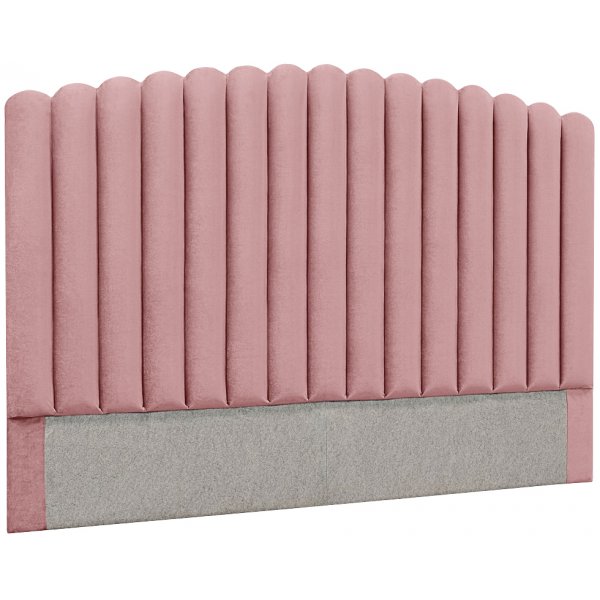 Tte de lit Bornholm (Velours rose) - Toutes largeurs + Pieds de meubles