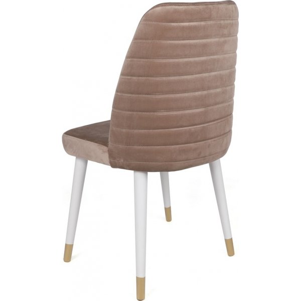 Ensemble de chaises de salle à manger Hugo - Beige/blanc/doré Ensemble de chaises de salle à manger Hugo - Beige/blanc/doré