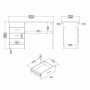 Function Plus skrivbord 120,1 x 48,1 x 72,6 cm - Svart