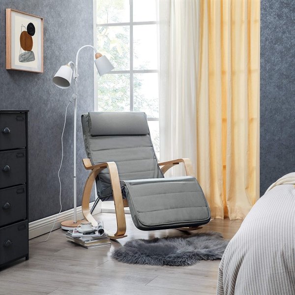 Chaise berçante Ubbe - Gris Chaise berçante Ubbe - Gris