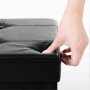 Hanibal sittpuff med frvaring - Svart