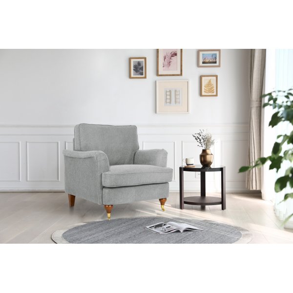 Fåtölj Howard i grått tyg Fåtölj Howard i grått tyg