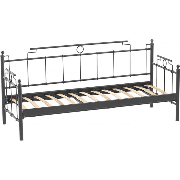 Canap d'extrieur 3 places Hampus - Noir/vert + Dtachant pour meubles