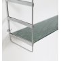 Etagre murale Stream chrome avec tagre en marbre de verre vert