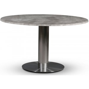 Table  manger SOHO 130 cm - Aluminium bross / Marbre argent