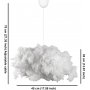 Nubes taklampa 45 cm - Vit