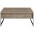 Table basse Lux 90 x 60 cm - Noyer/argent