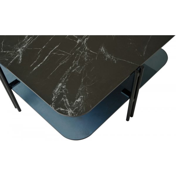 Hayes soffbord 80 x 80 cm - Svart keramik/glas Hayes soffbord 80 x 80 cm - Svart keramik/glas