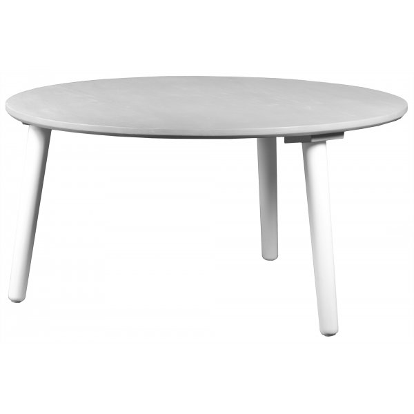 Day runt soffbord 80 cm - Cement / Vita ben