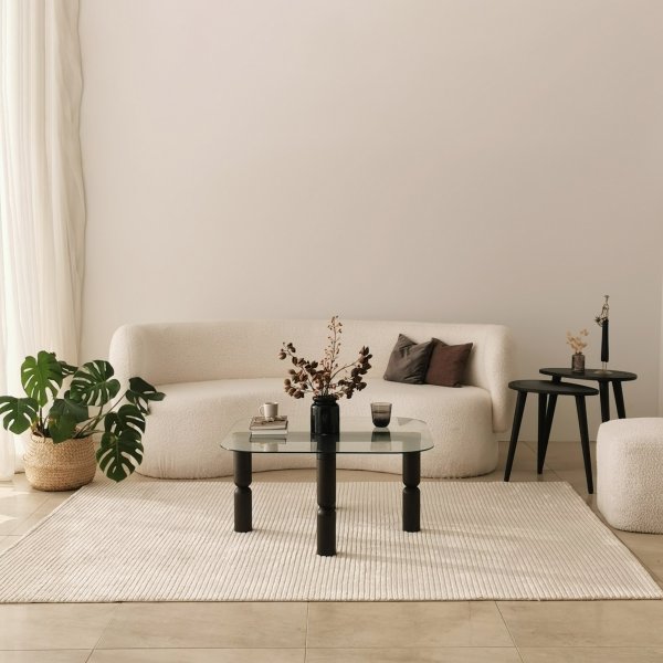 Kei salontafel 80 x 80 cm - Antraciet Kei salontafel 80 x 80 cm - Antraciet