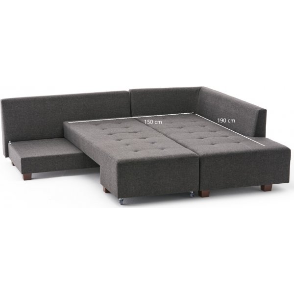 Canap d\\\'angle droit Manama - Anthracite