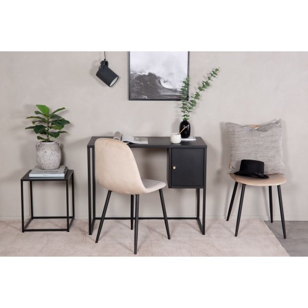 Torsnäs svart skrivbord med låda Torsnäs svart skrivbord med låda