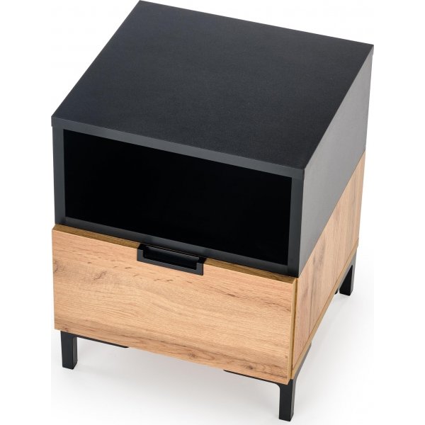 Chantelle sängbord - Ek/svart Chantelle sängbord - Ek/svart