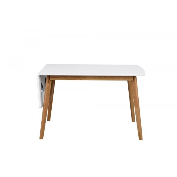 Orson klaffbord 120x80 - Vit/ek Orson klaffbord 120x80 - Vit/ek