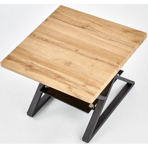 Table basse Catja 60 cm - Chne/noir