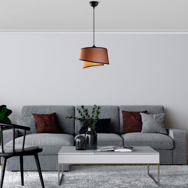 Stage taklampa 32 cm - Mrkbrun