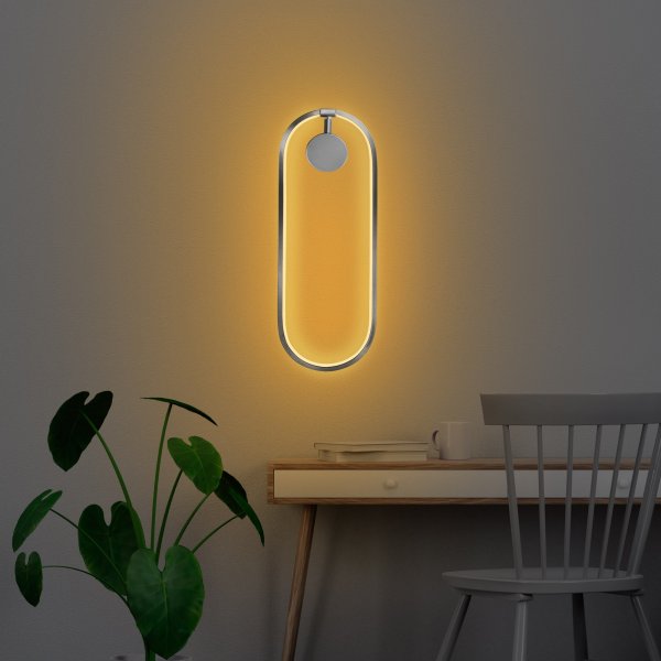 Tranceto wandlamp - Chroom