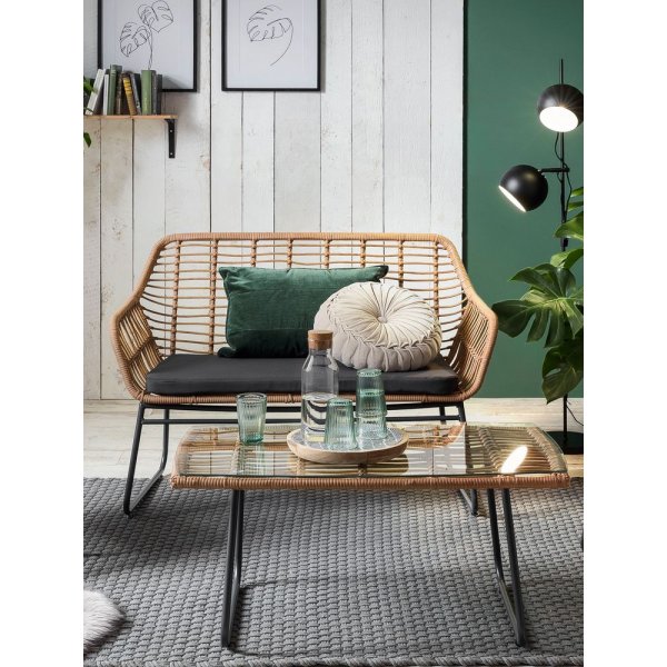 Saxnäs utemöbelgrupp - Brun konstrotting Saxnäs utemöbelgrupp - Brun konstrotting