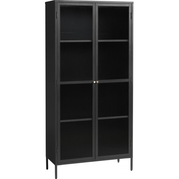 Armoire métal noir portes vitrées Dobb H190 cm Armoire métal noir portes vitrées Dobb H190 cm