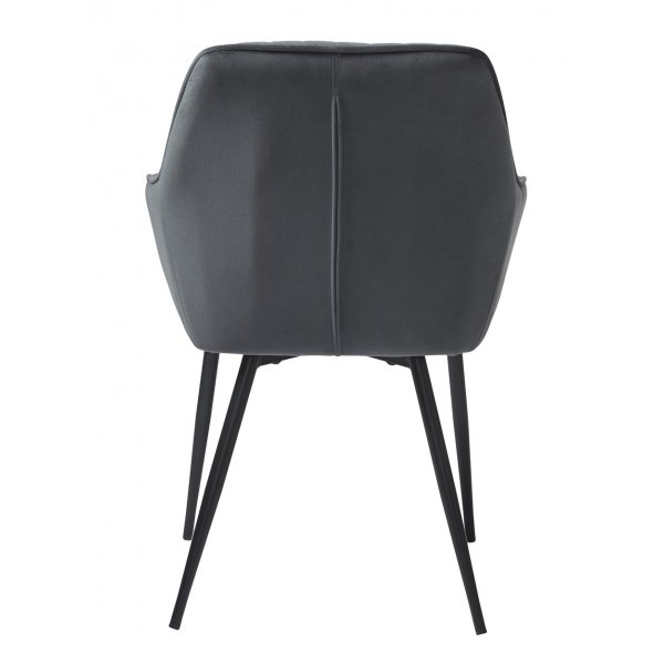 Fauteuil Boston en velours gris