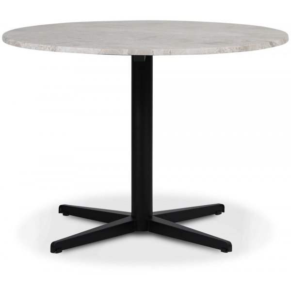 SOHO matbord 105 cm - Kryssfot / Grbeige marmor