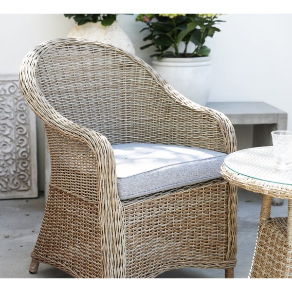 Mercury utemöbelset med sidobord - Natur Mercury utemöbelset med sidobord - Natur