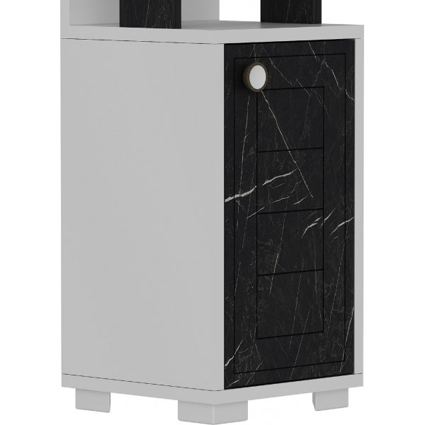 Canard boekenkast - Wit/zwart marmer Canard boekenkast - Wit/zwart marmer