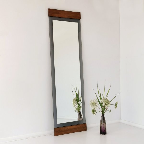 Murano vloerspiegel - Walnoot/rook