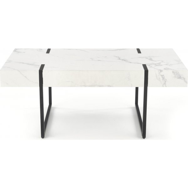 Blanca soffbord 110 x 64 cm - Vit marmor/svart Blanca soffbord 110 x 64 cm - Vit marmor/svart