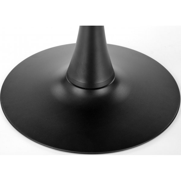 Olmo matbord 90 cm i valnt/svart med 2st Sara karmstol i valnt och linne