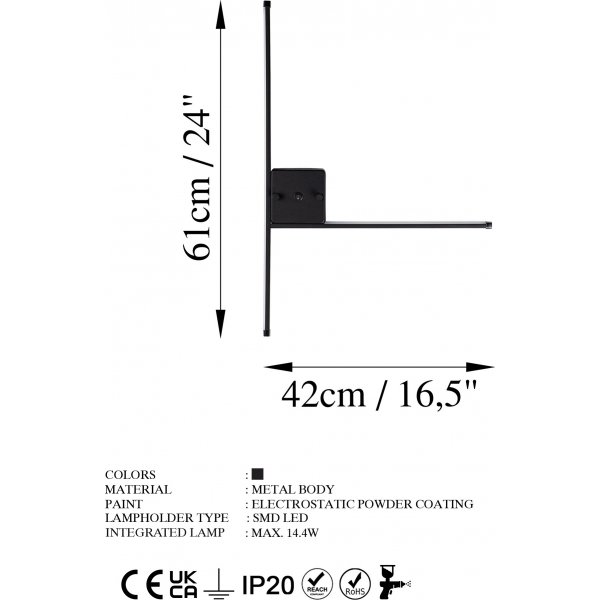 Sarf vägglampa - Svart Sarf vägglampa - Svart