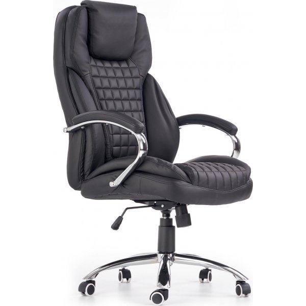 Chaise de bureau Liam - Cuir artificiel noir