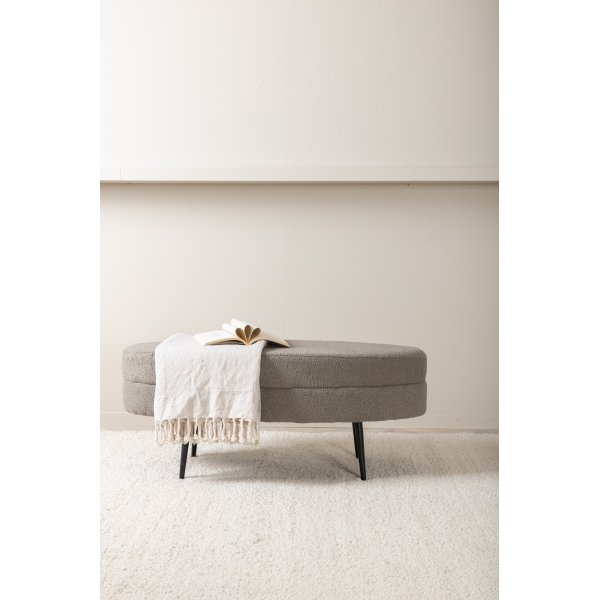Rino sittpuff - Gråbeige teddy Rino sittpuff - Gråbeige teddy