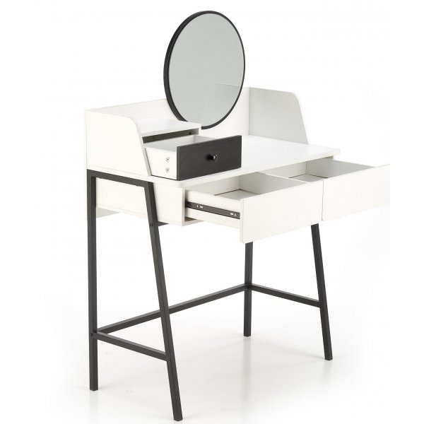 Agnes kaptafel 80 x 42 cm - Wit/zwart Agnes kaptafel 80 x 42 cm - Wit/zwart