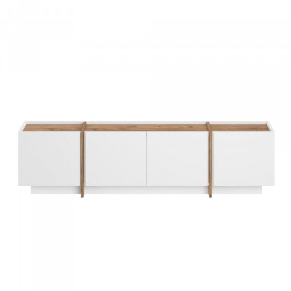 TV-b�nk Lorensa 180 cm - Vit/Atlantic Pine